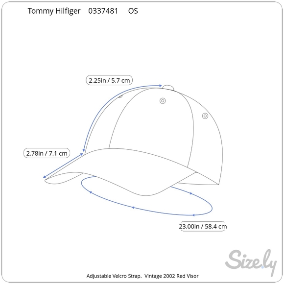Tommy Hillfiger Jeans 2002 Red Visor Embroidered Spellout & Box Logo Size OS - Picture 10 of 11